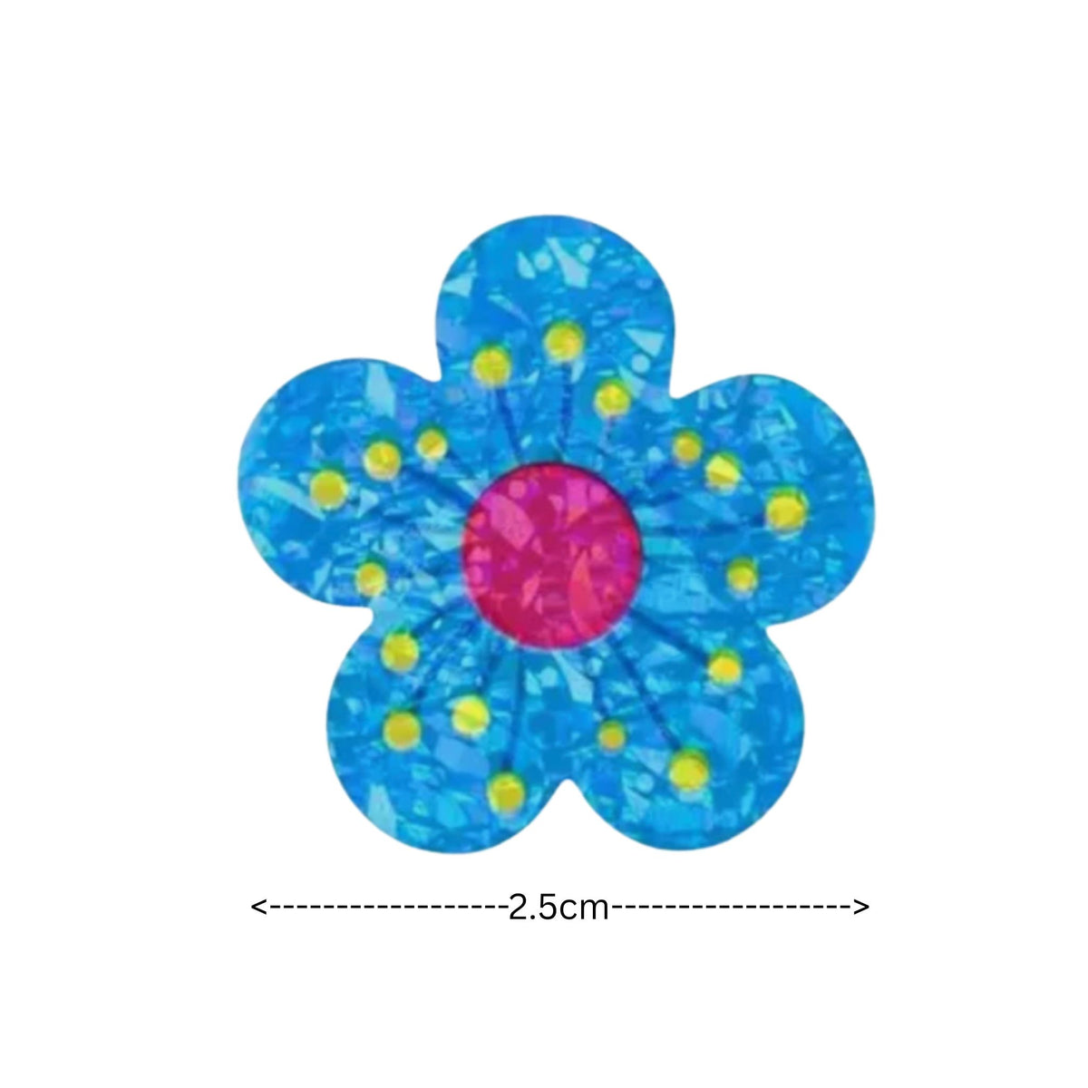 Holographic Flower Stickers - 100 Pieces