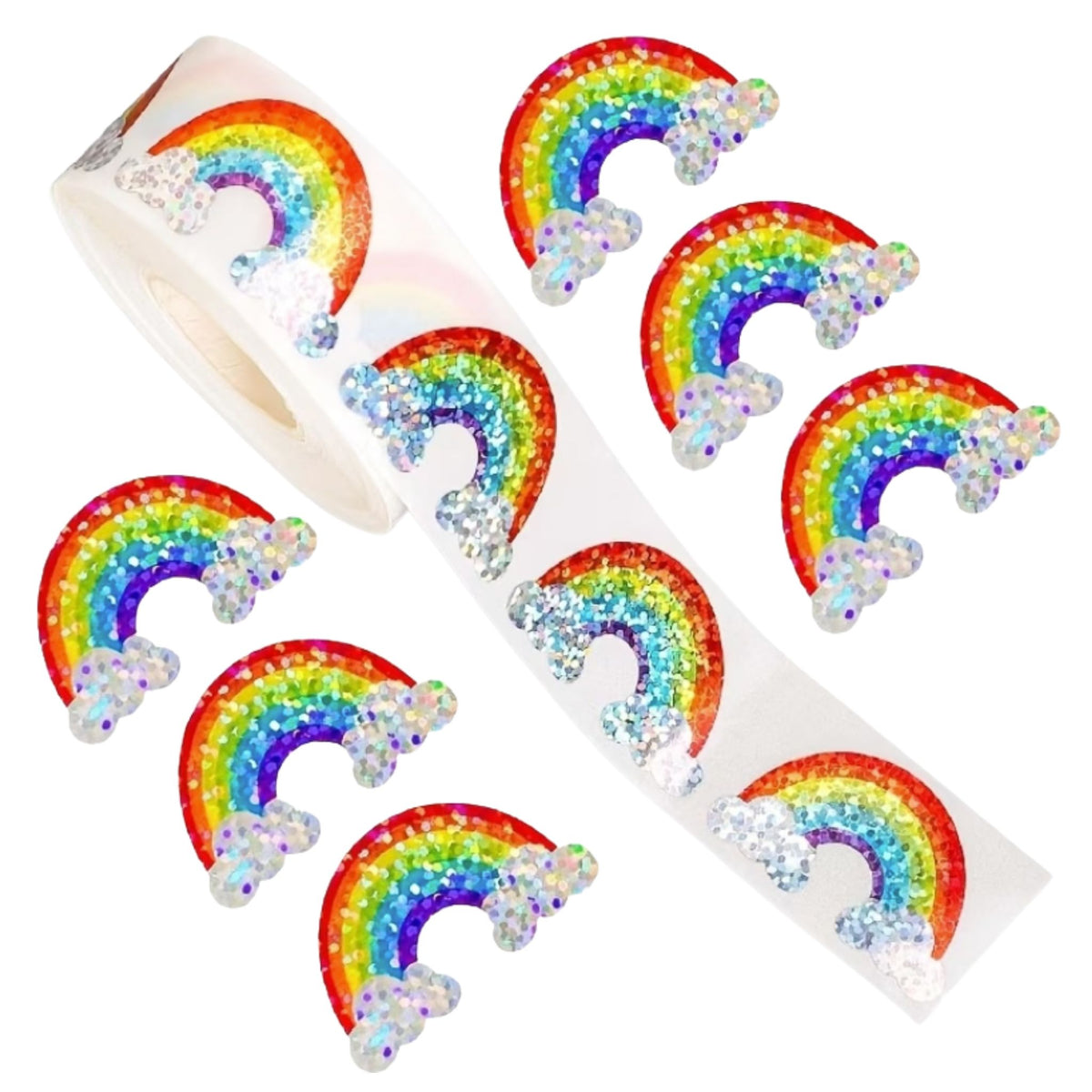 Holographic Rainbow Stickers - 100 Pieces