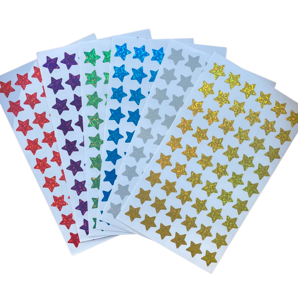 Holographic Star Design Sticker Sheets