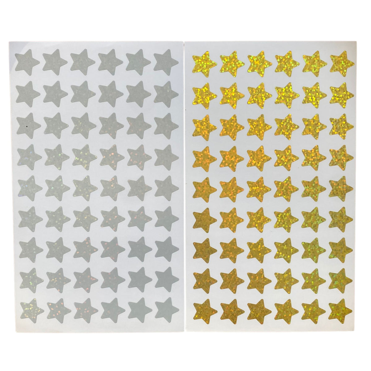 Holographic Star Design Sticker Sheets