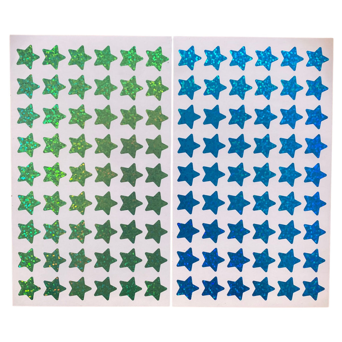 Holographic Star Design Sticker Sheets