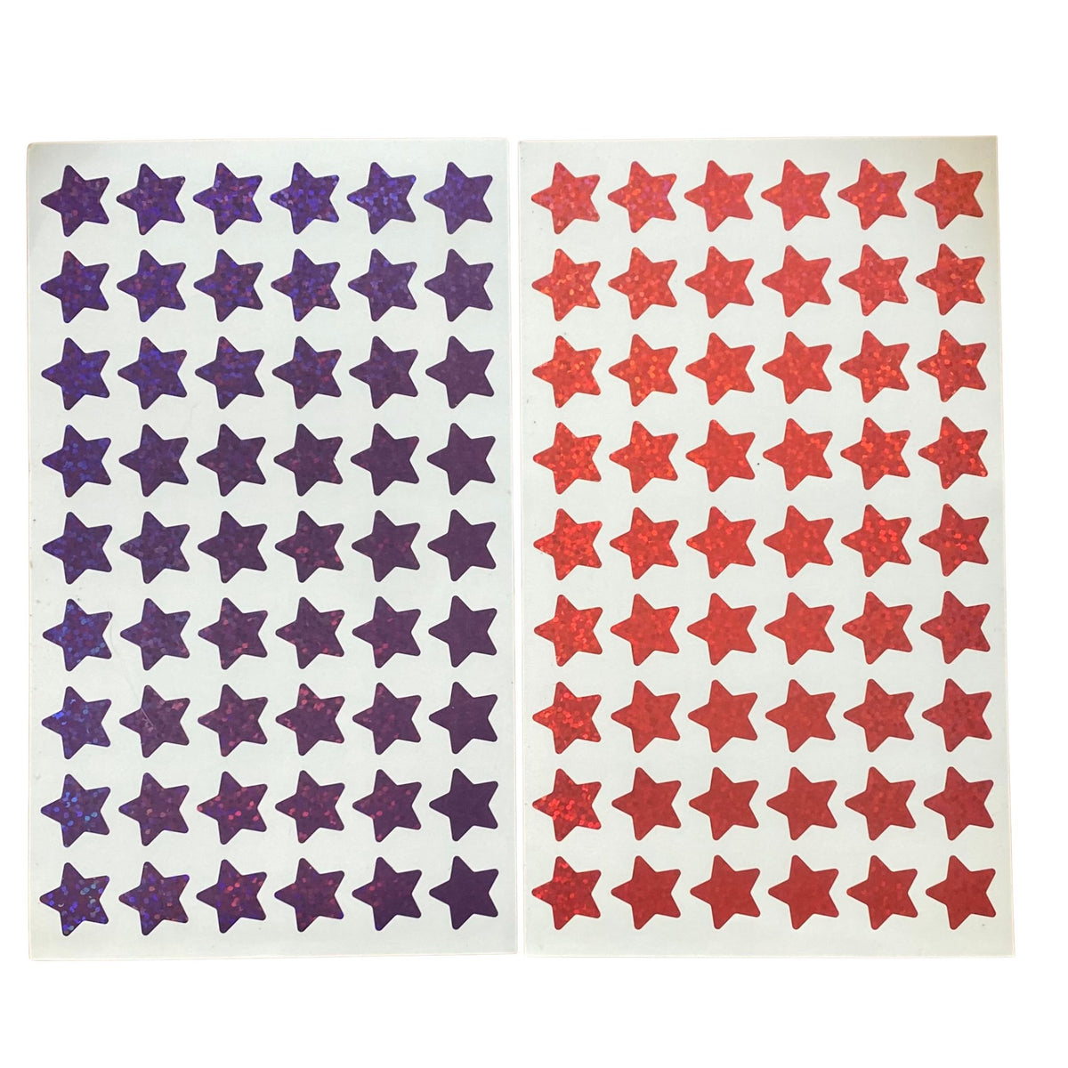 Holographic Star Design Sticker Sheets