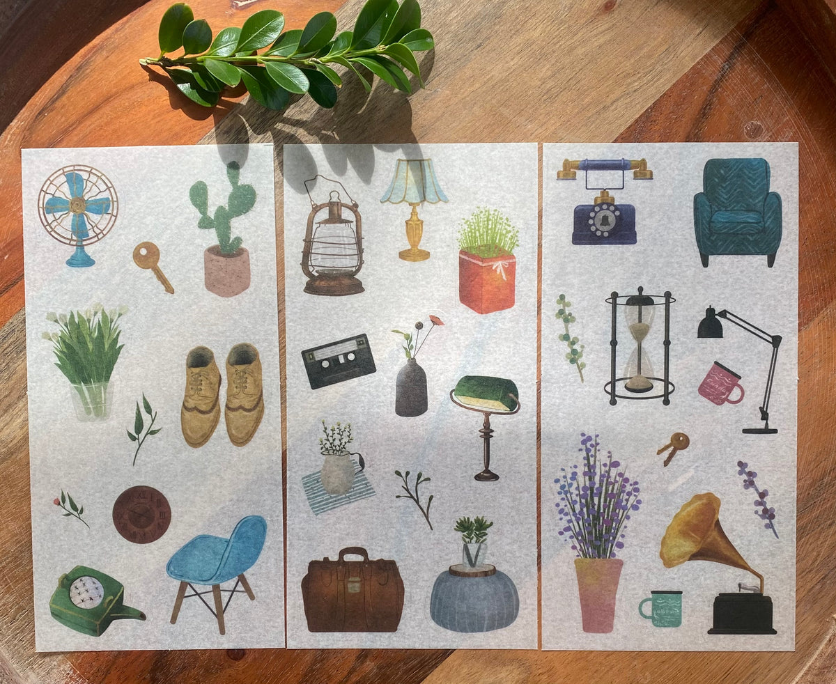 Home Style Washi Stickers - 6 Sheets