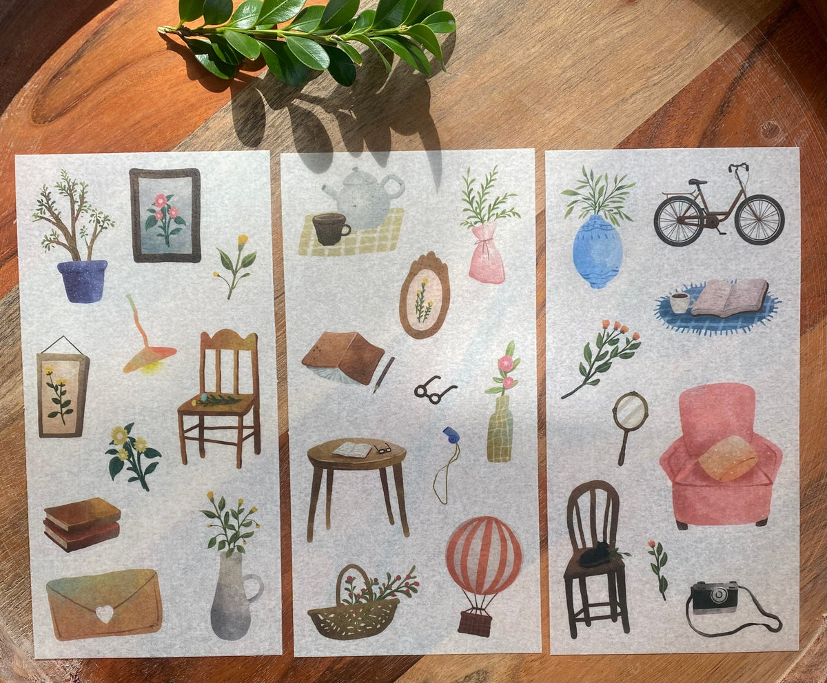Home Style Washi Stickers - 6 Sheets