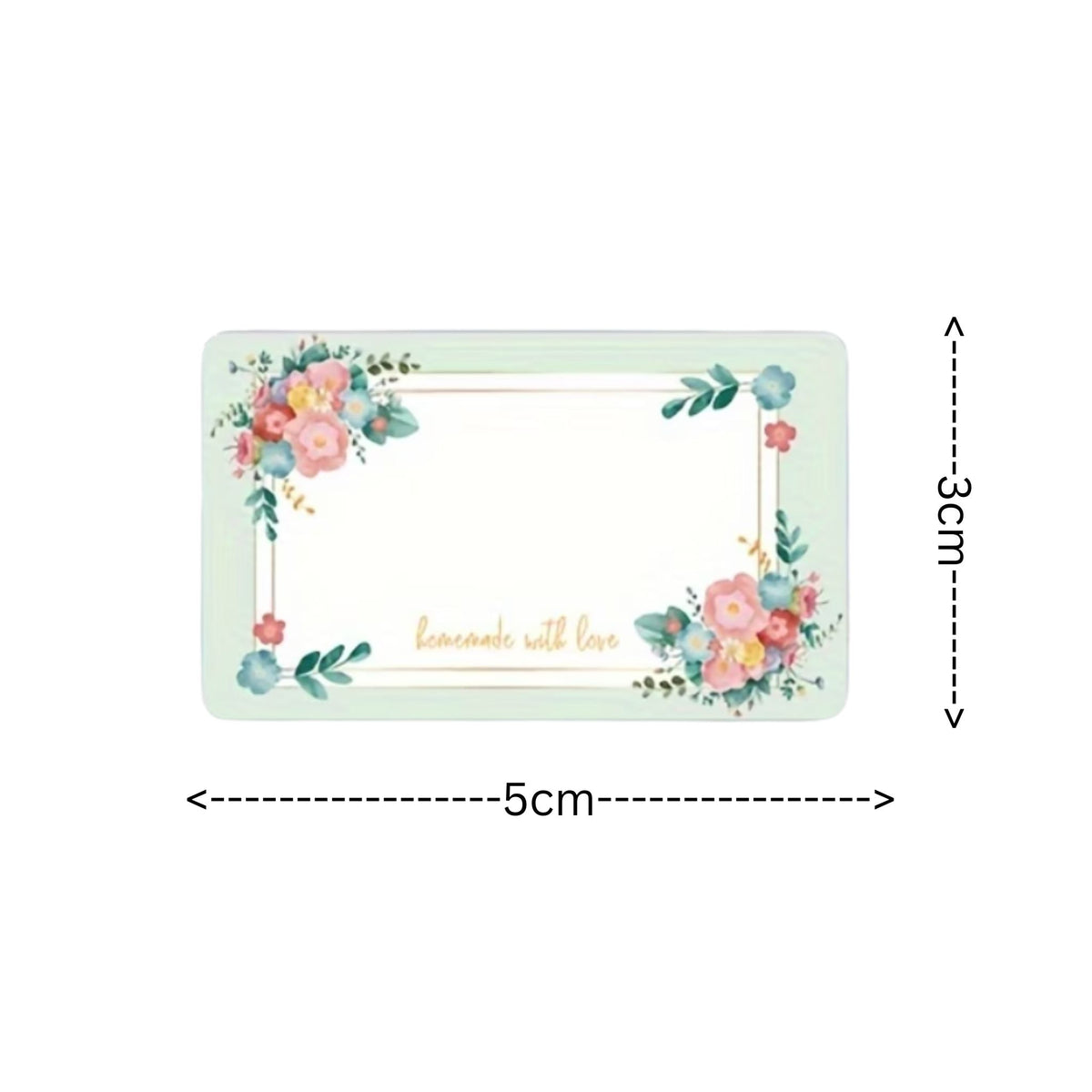 Homemade with Love Sticker Labels - 50 Pieces