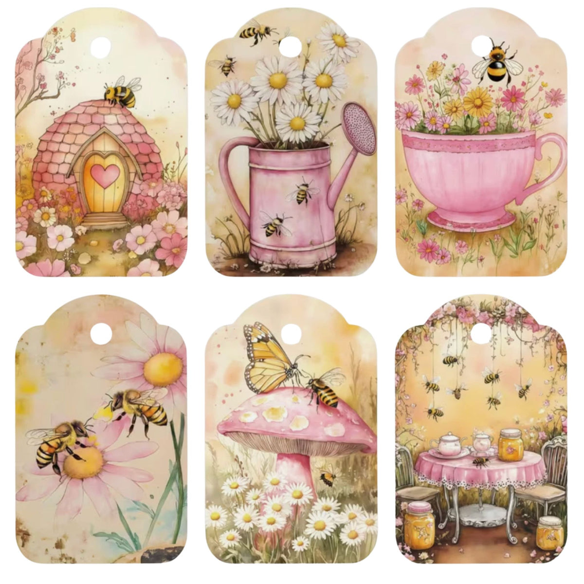 Honey Bee Gift Card Tags - Set of 12