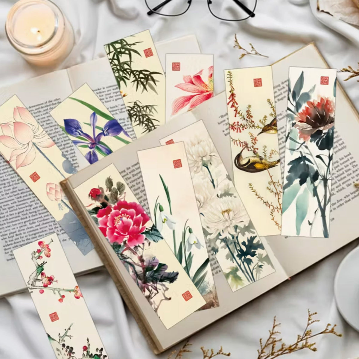 Chinese Ink Painting Bookmarks - Set of 5