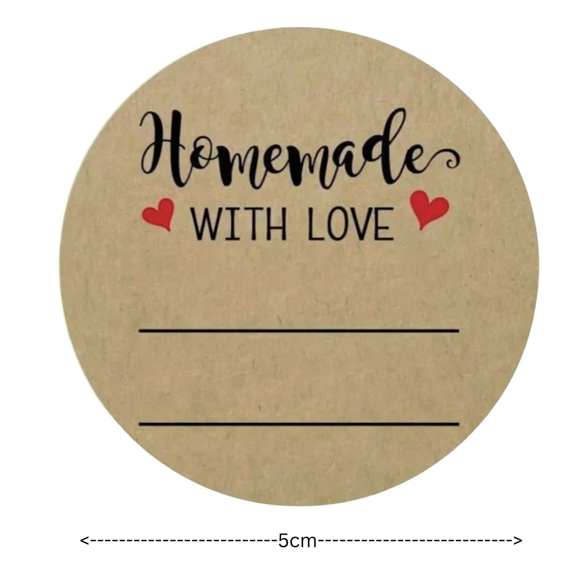 Homemade with Love Sticker - 30 Pieces