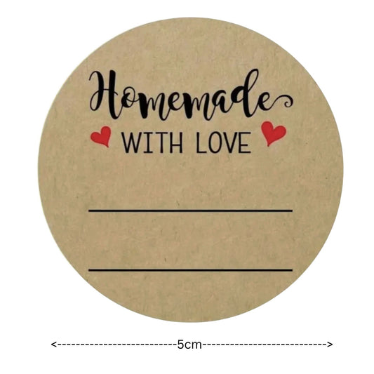 Homemade with Love Sticker - 30 Pieces