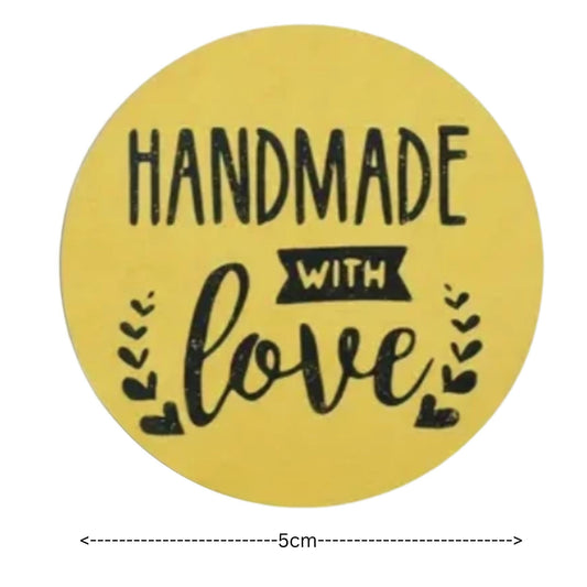 Handmade with Love Sticker - 30 Pieces