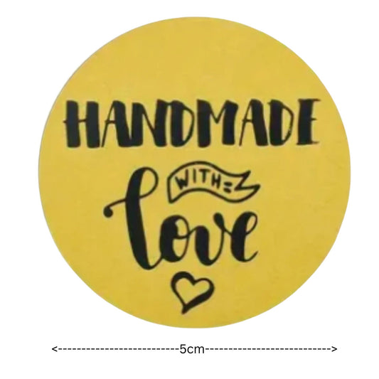 Handmade with Love Sticker - 30 Pieces