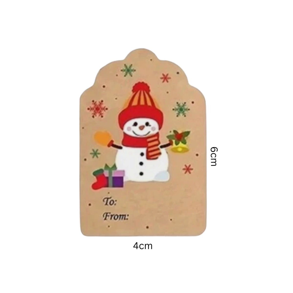 Kraft Christmas Gift Stickers Present Labels - 30 Pieces