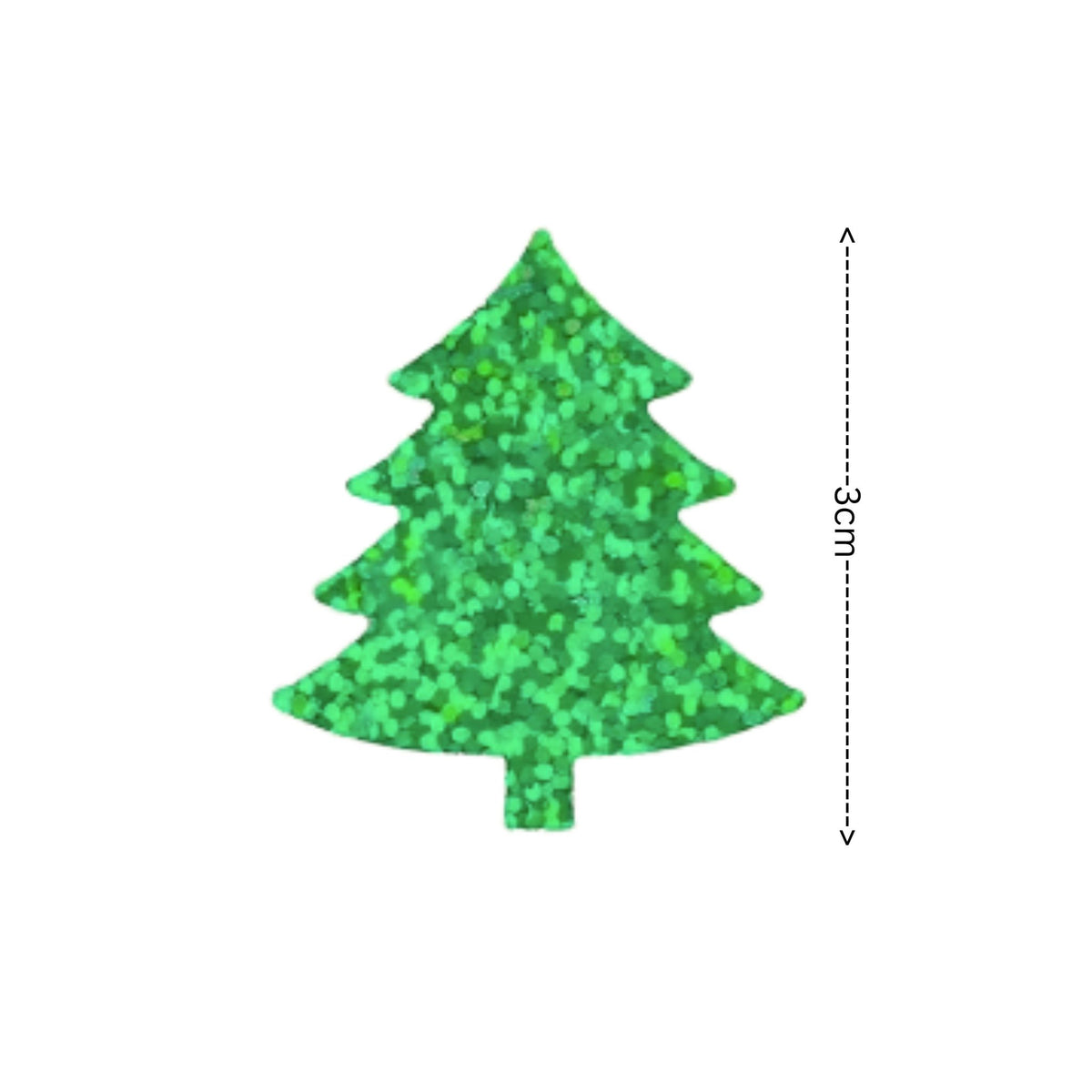 Holographic Christmas Tree Stickers - 50 Pieces