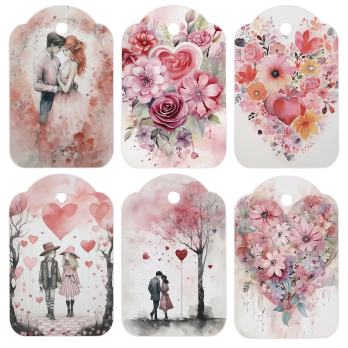 Love Romance Gift Card Tags - Set of 12