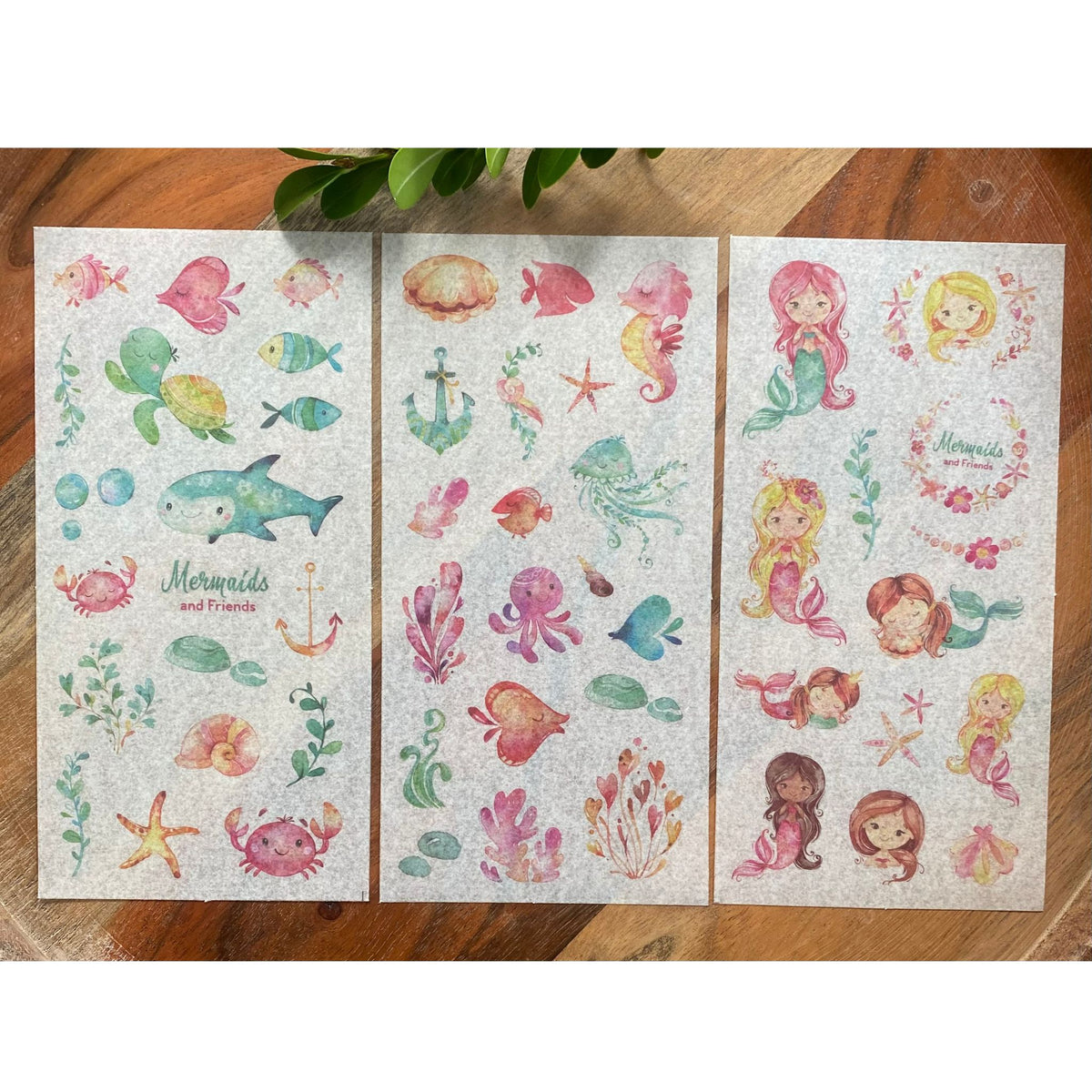 Mermaid Washi Stickers - 6 Sheets
