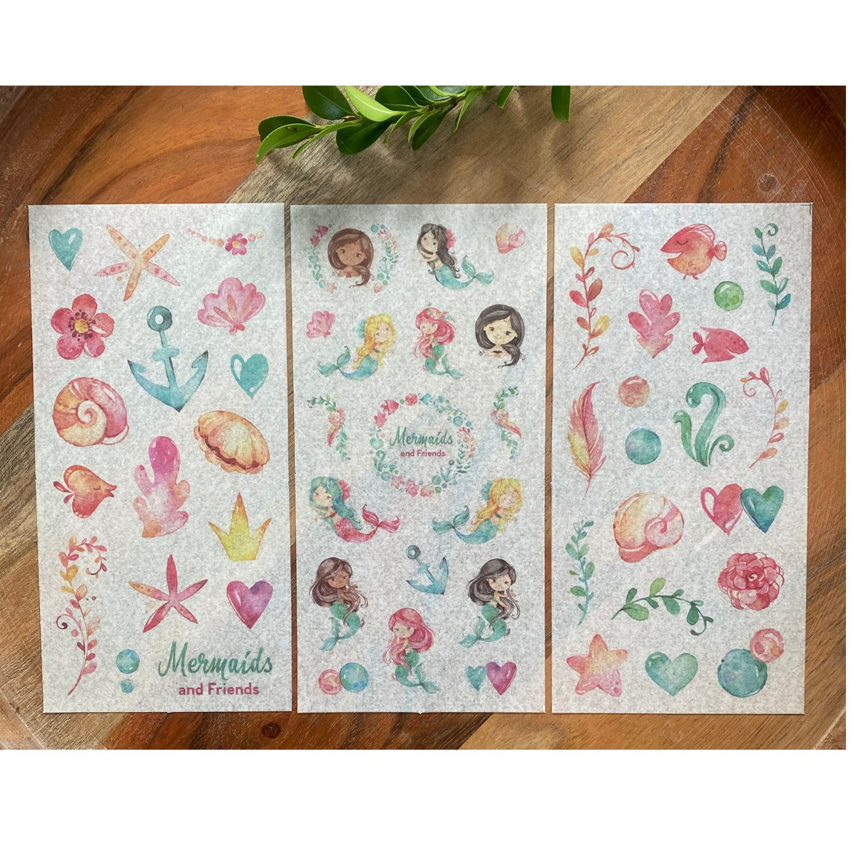 Mermaid Washi Stickers - 6 Sheets