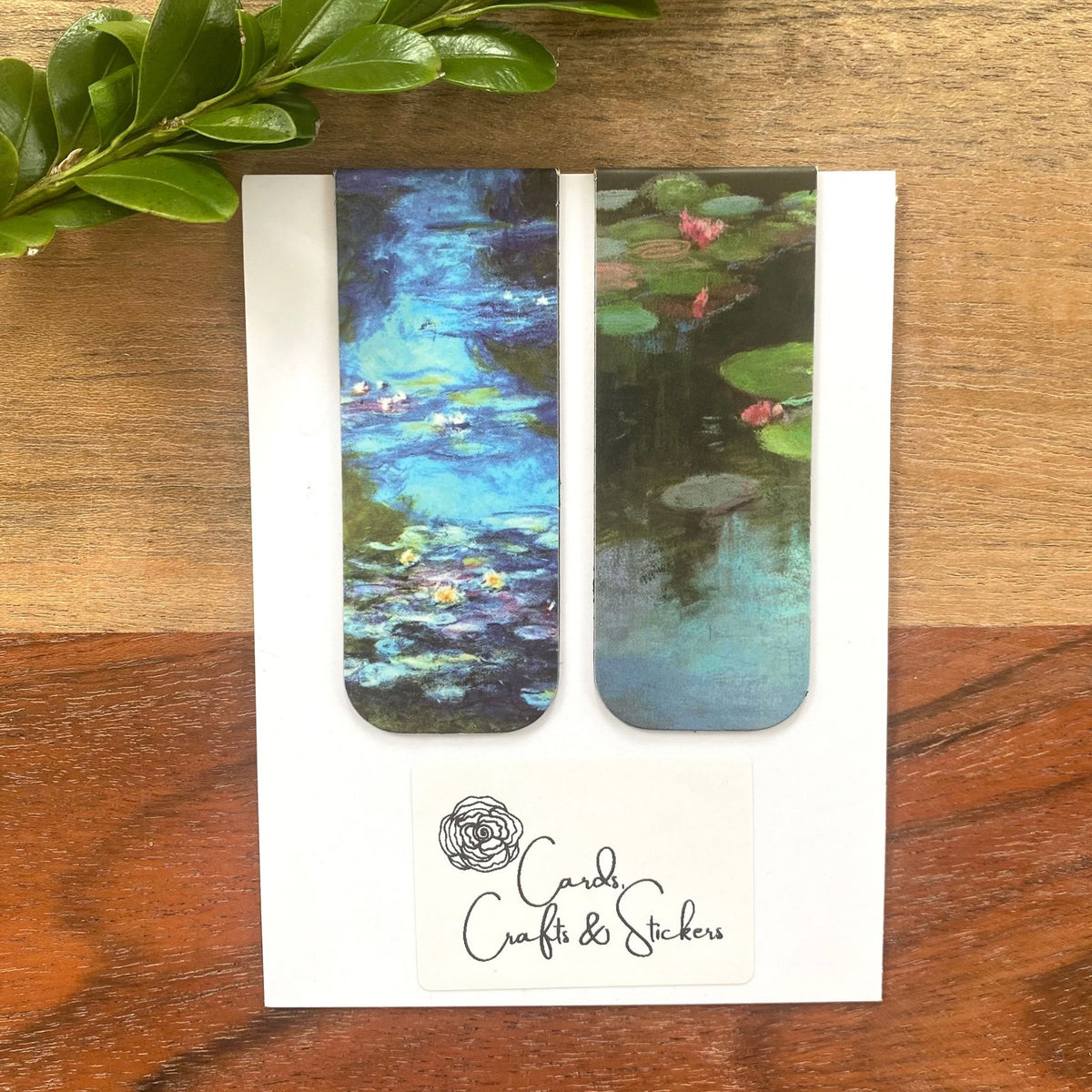 Monet Water Lillies Premium Magnetic Bookmarks - Set of 2