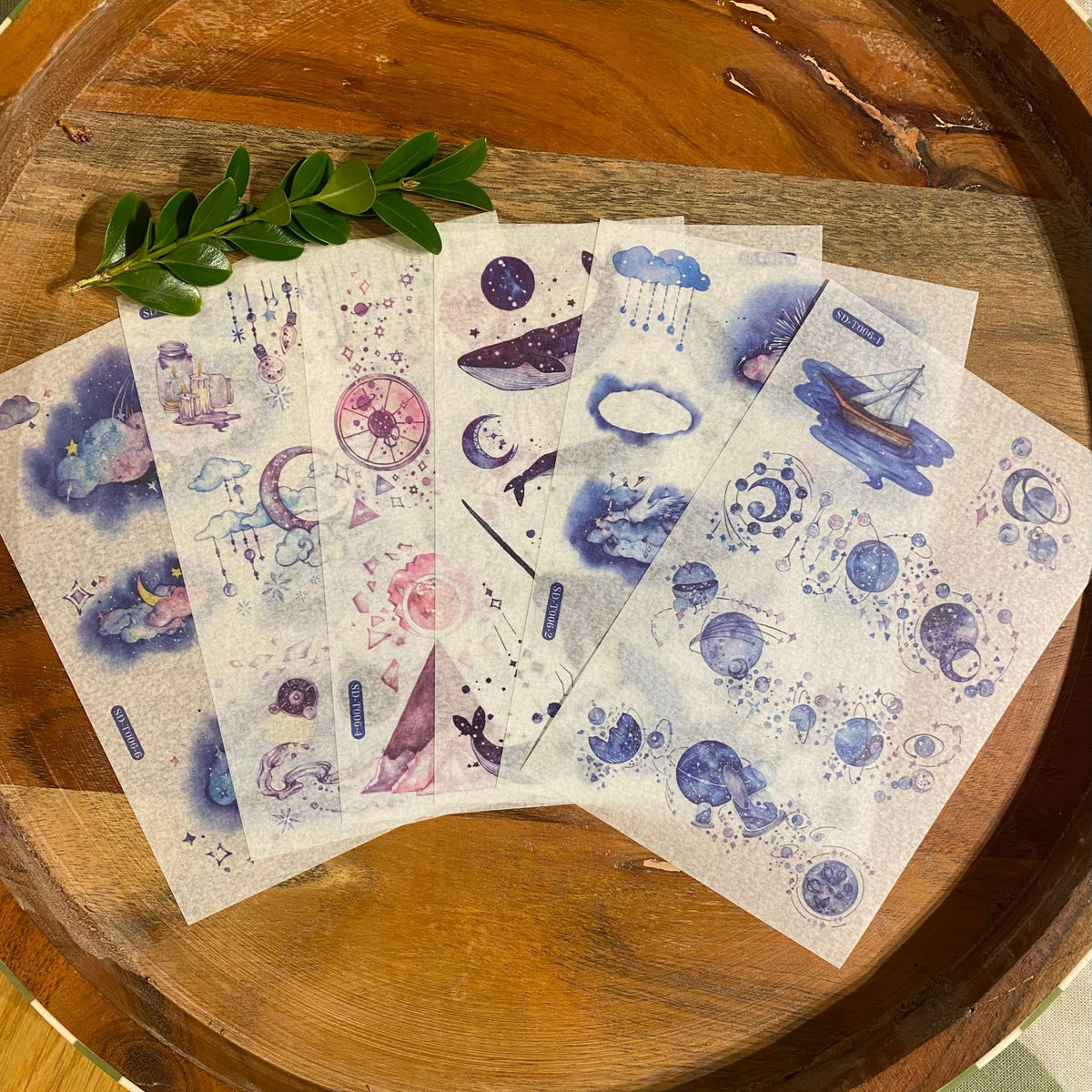 Night Ocean Washi Stickers - 6 Sheets