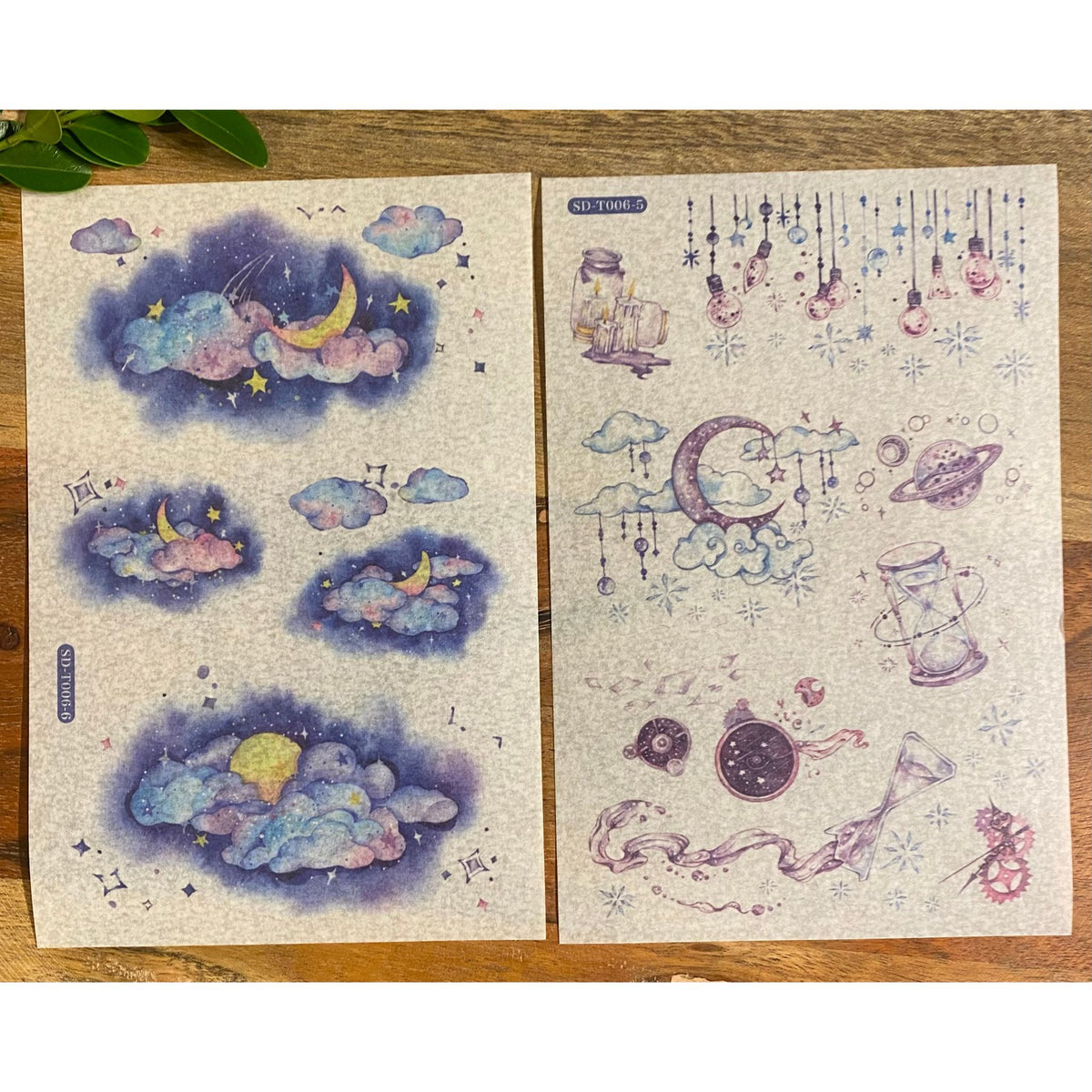 Night Ocean Washi Stickers - 6 Sheets
