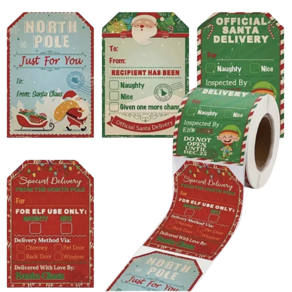 Novelty Christmas Gift Stickers Present Labels - 20 Pieces
