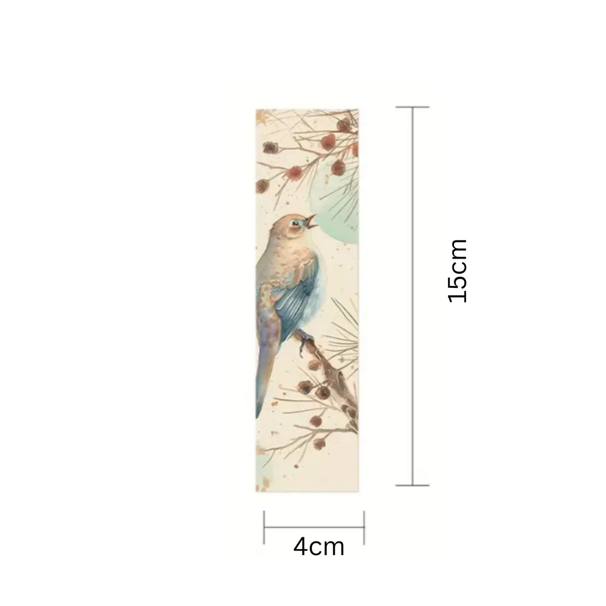 Painted Bird Design Bookmarks - Set of 5