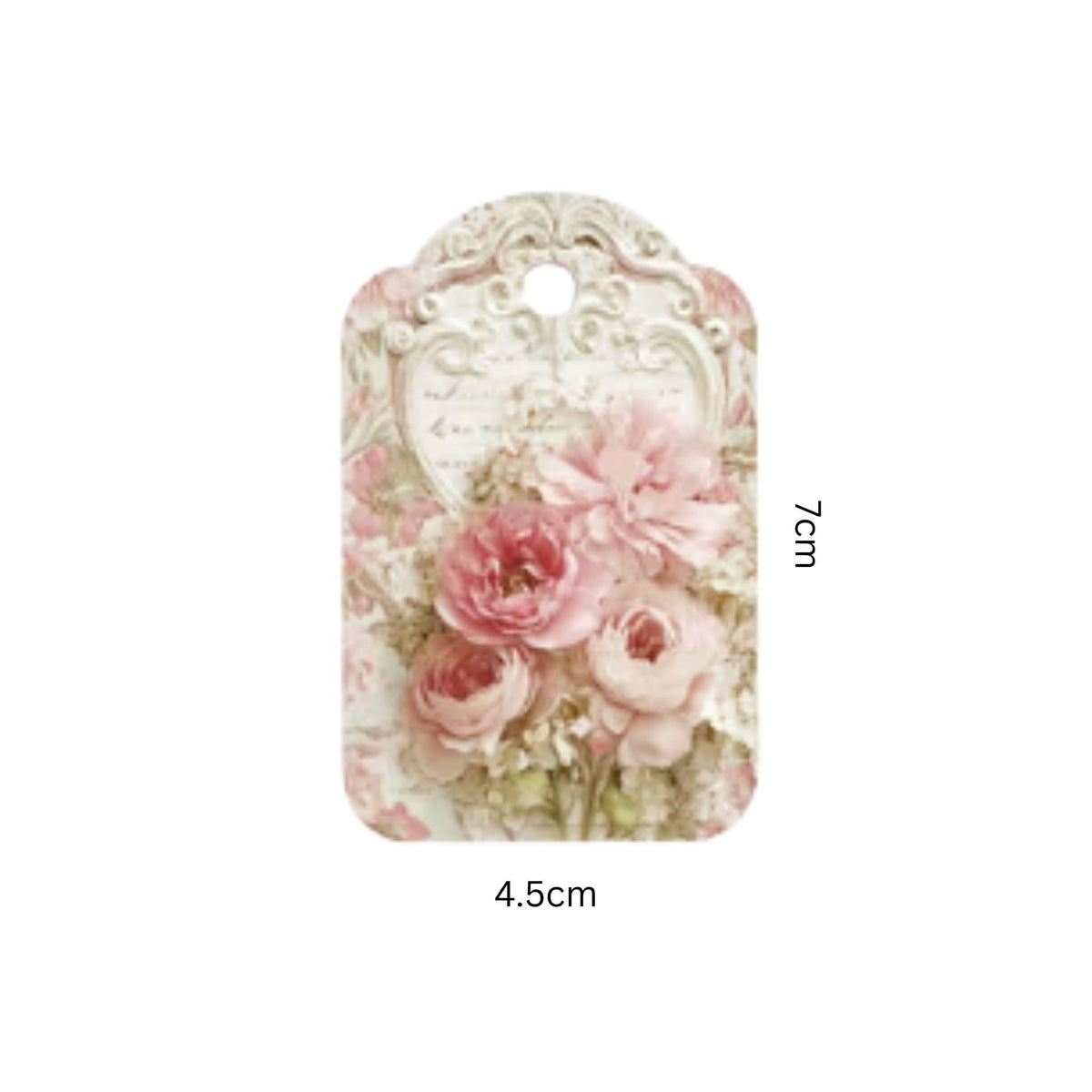 Retro Pink Flower Gift Tags - Set of 12