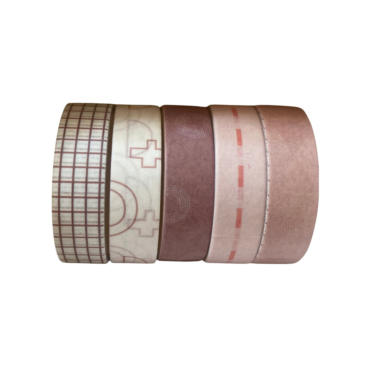 Mini Washi Tape Set Geometric Pattern #4 - 5 Rolls