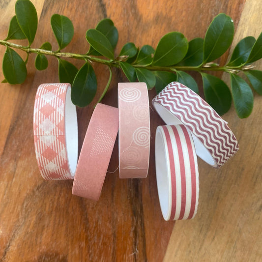 Mini Washi Tape Set Geometric Pattern #3 - 5 Rolls