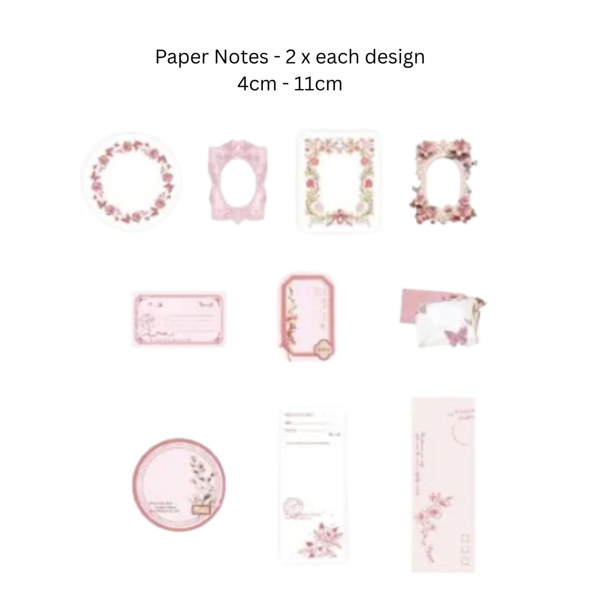 Pink Scrapbooking Junk Journal Paper & Sticker Pack - 100 Pieces