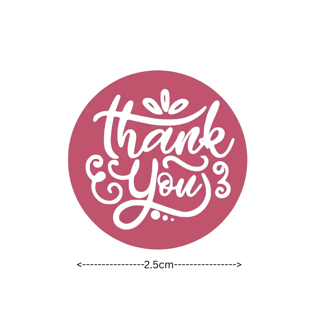 Pink Blue Thank You Stickers - 100 Pieces