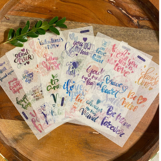 Positive Message Washi Stickers - 6 Sheets