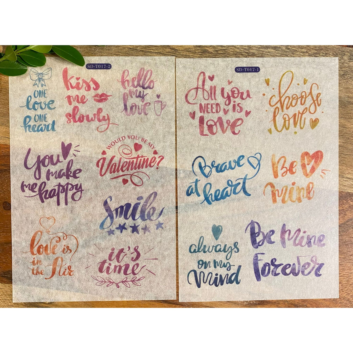 Positive Message Washi Stickers - 6 Sheets