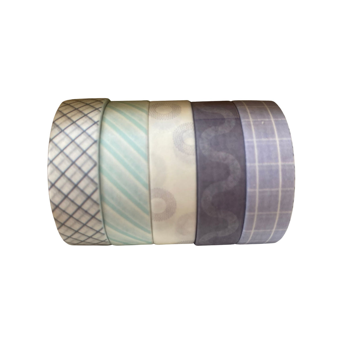 Mini Washi Tape Set Geometric Pattern #5 - 5 Rolls