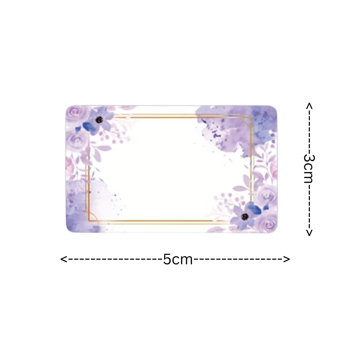 Floral Blank Storage Sticker Labels #2 - 50 Pieces