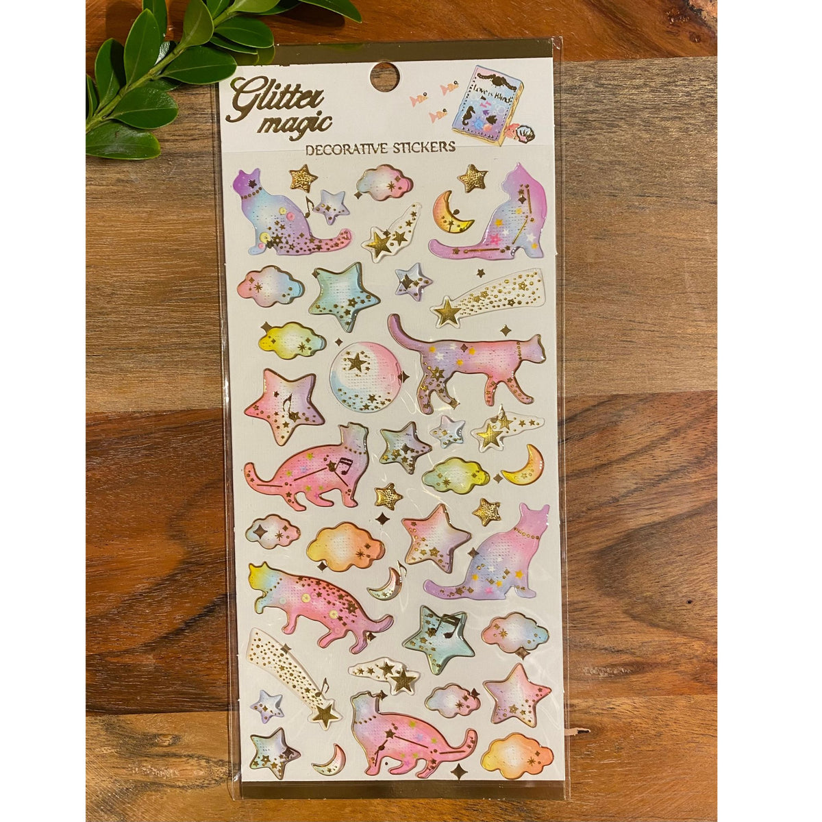 Cat 3D Crystal Puffy Sticker Sheet