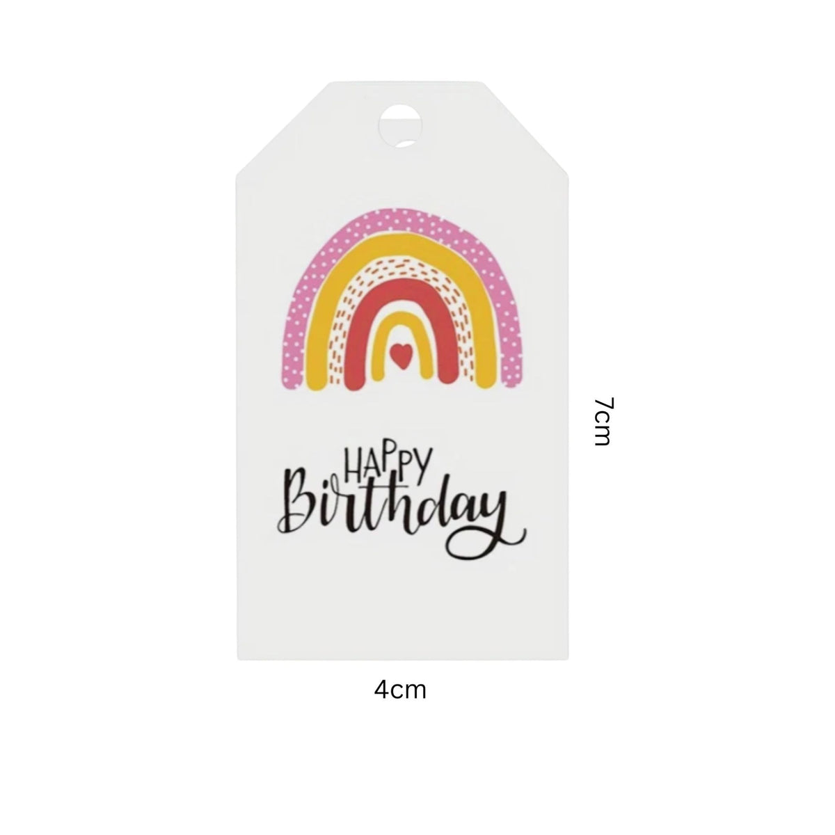 Rainbow Happy Birthday Gift Card Tags - Set of 10