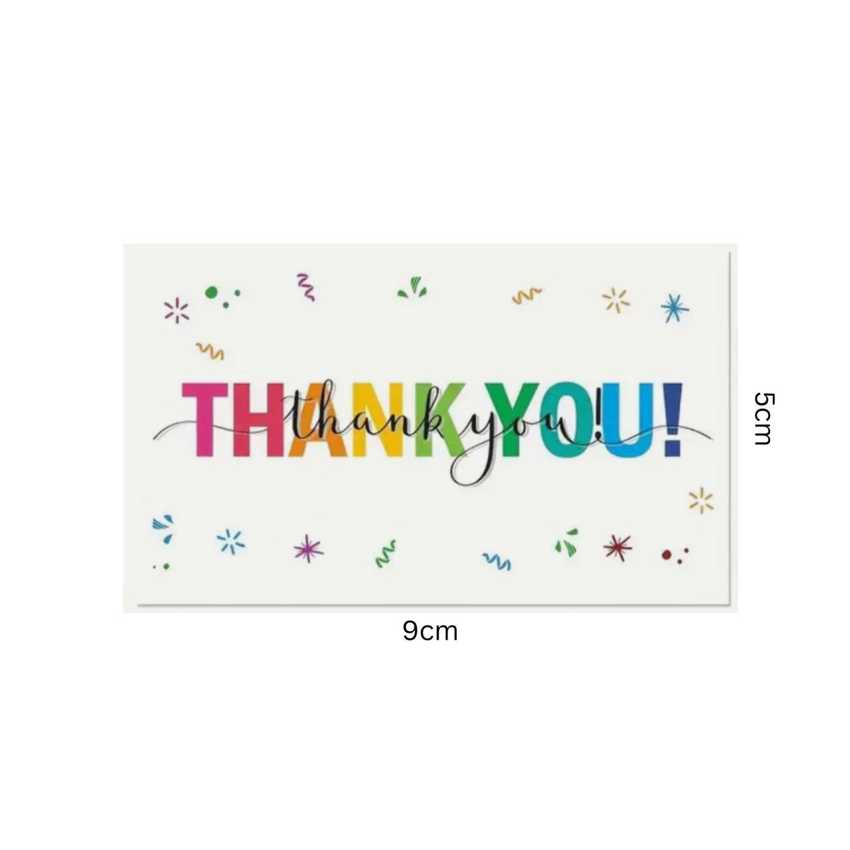 Colourful Thank You Gift Cards - Set of 25