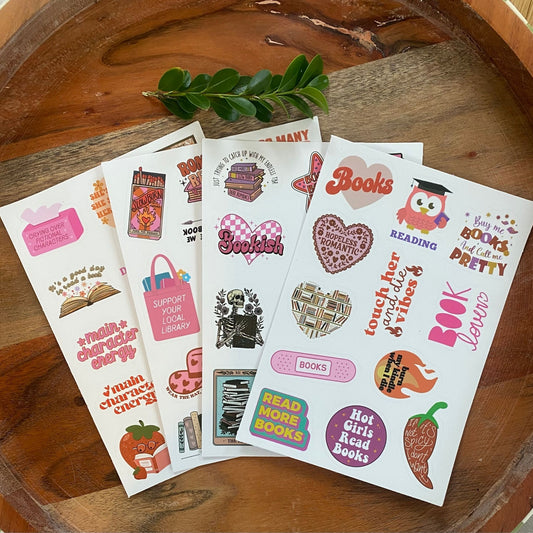 Reading Theme Sticker Sheets #1 - 50 Stickers