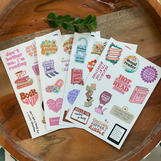 Reading Theme Sticker Sheets #2 - 50 Stickers
