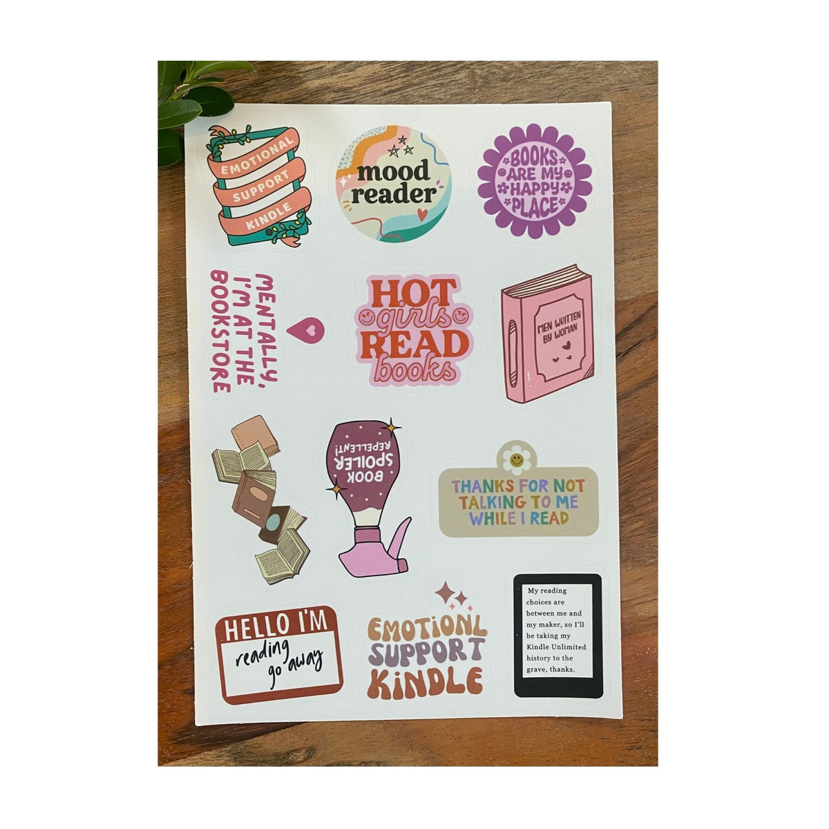 Reading Theme Sticker Sheets #2 - 50 Stickers