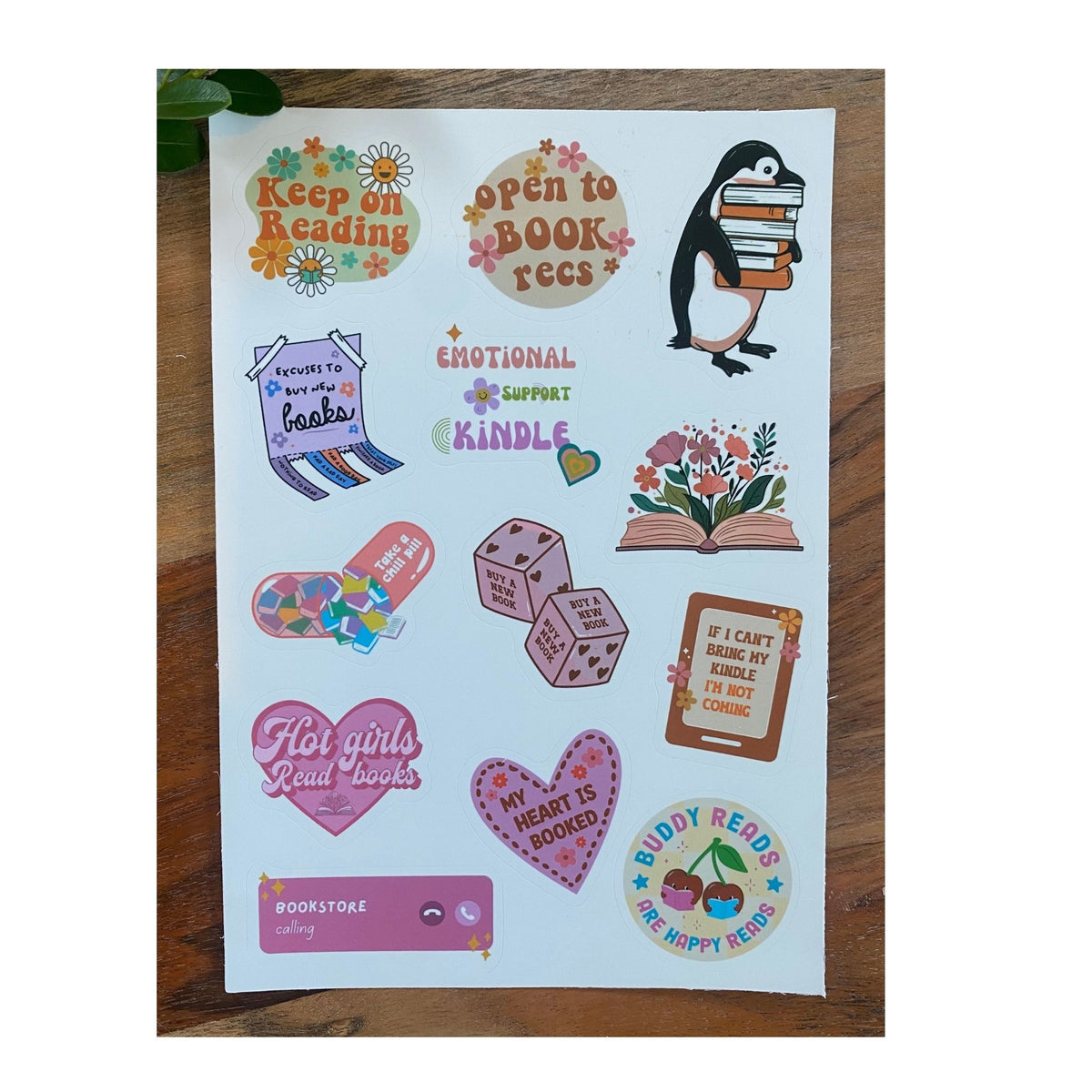 Reading Theme Sticker Sheets #2 - 50 Stickers