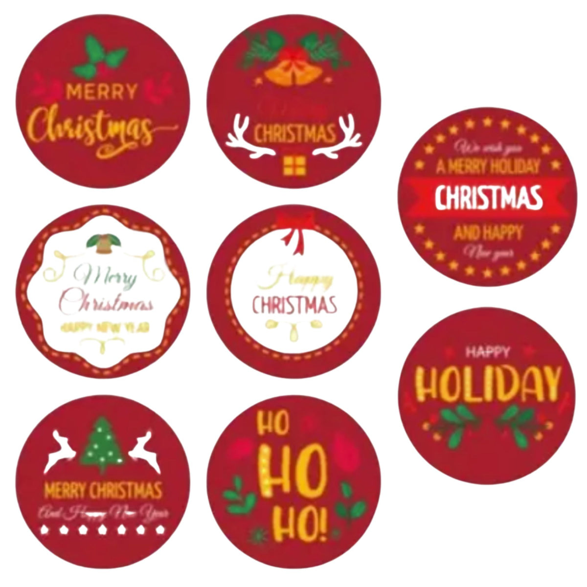 Christmas Design Stickers #9 - 100 Pieces