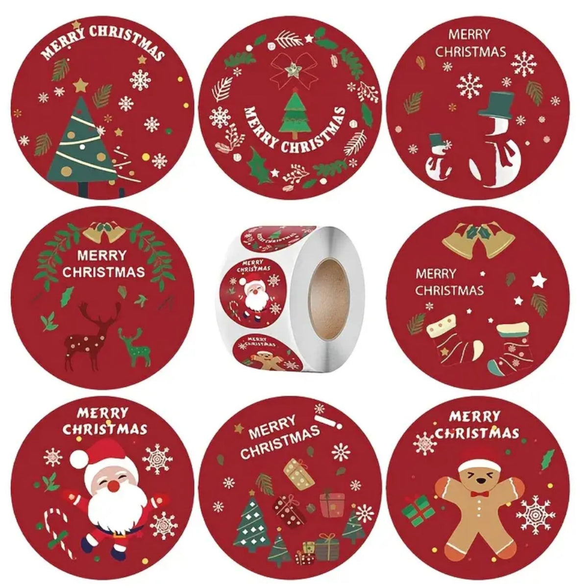 Christmas Design Stickers #8 - 100 Pieces