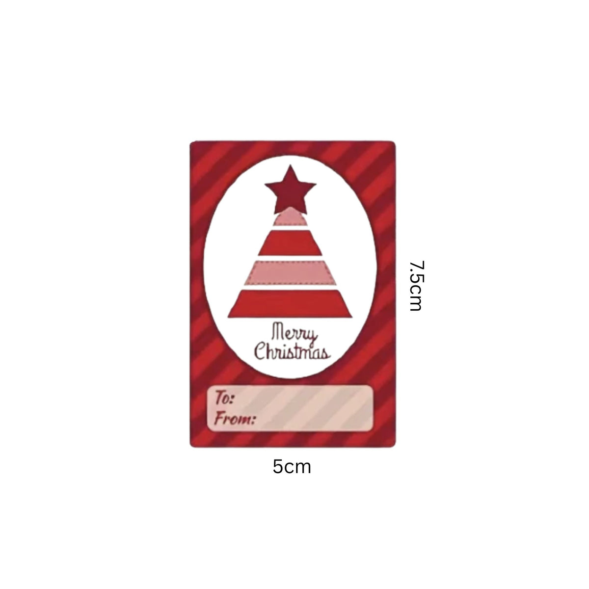 Red & White Christmas Gift Stickers Present Labels - 30 Pieces