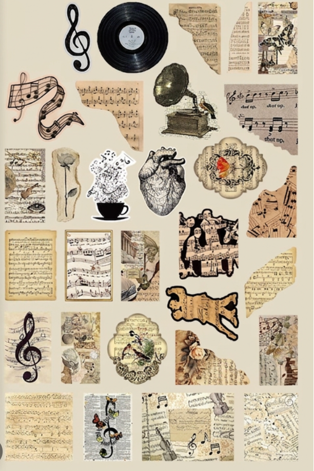 Retro Music Concert Design Stickers