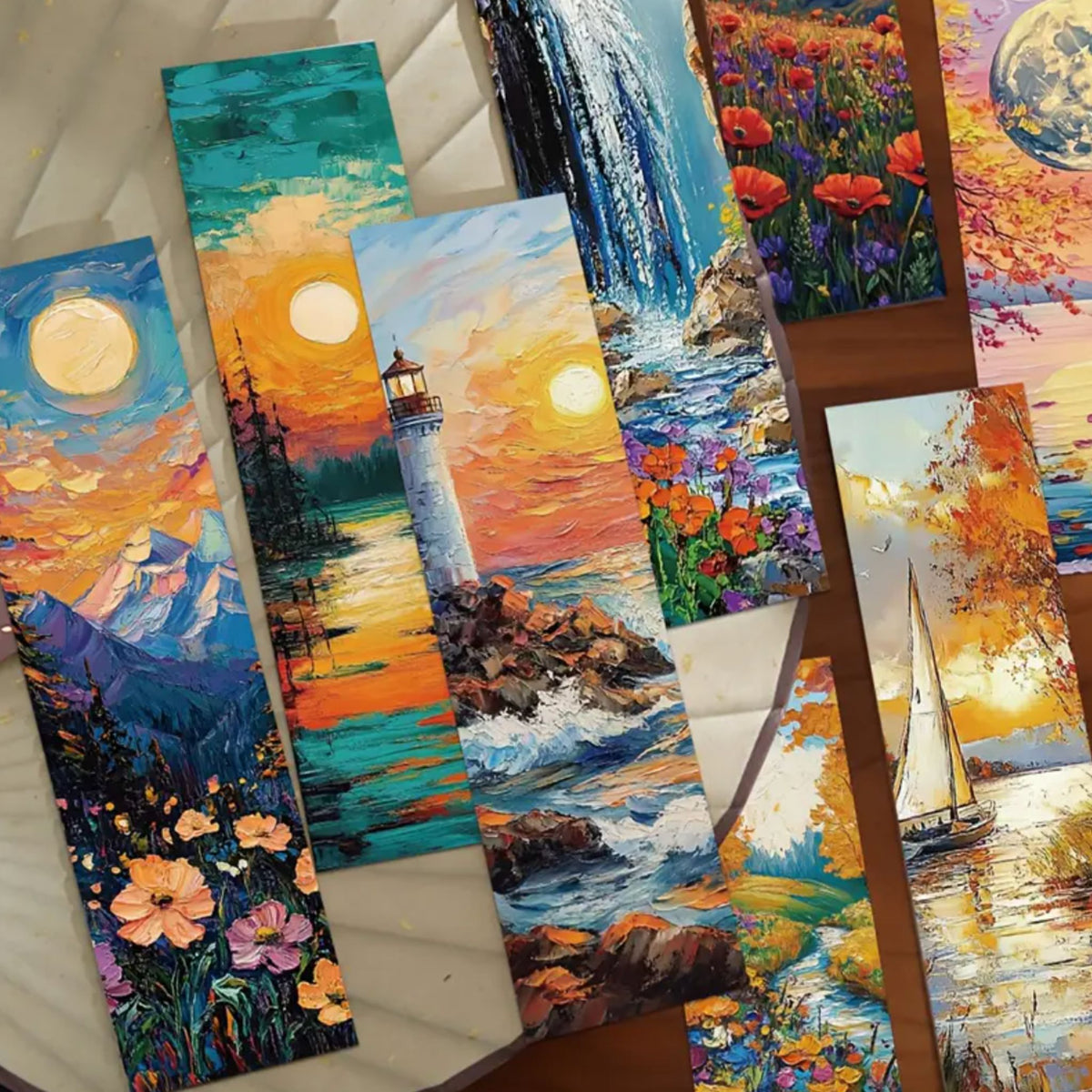 Romantic Scenery Bookmarks - Set of 5