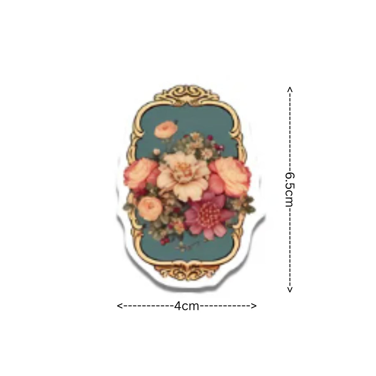 Vintage Flower Rose Stickers - 50 Pieces