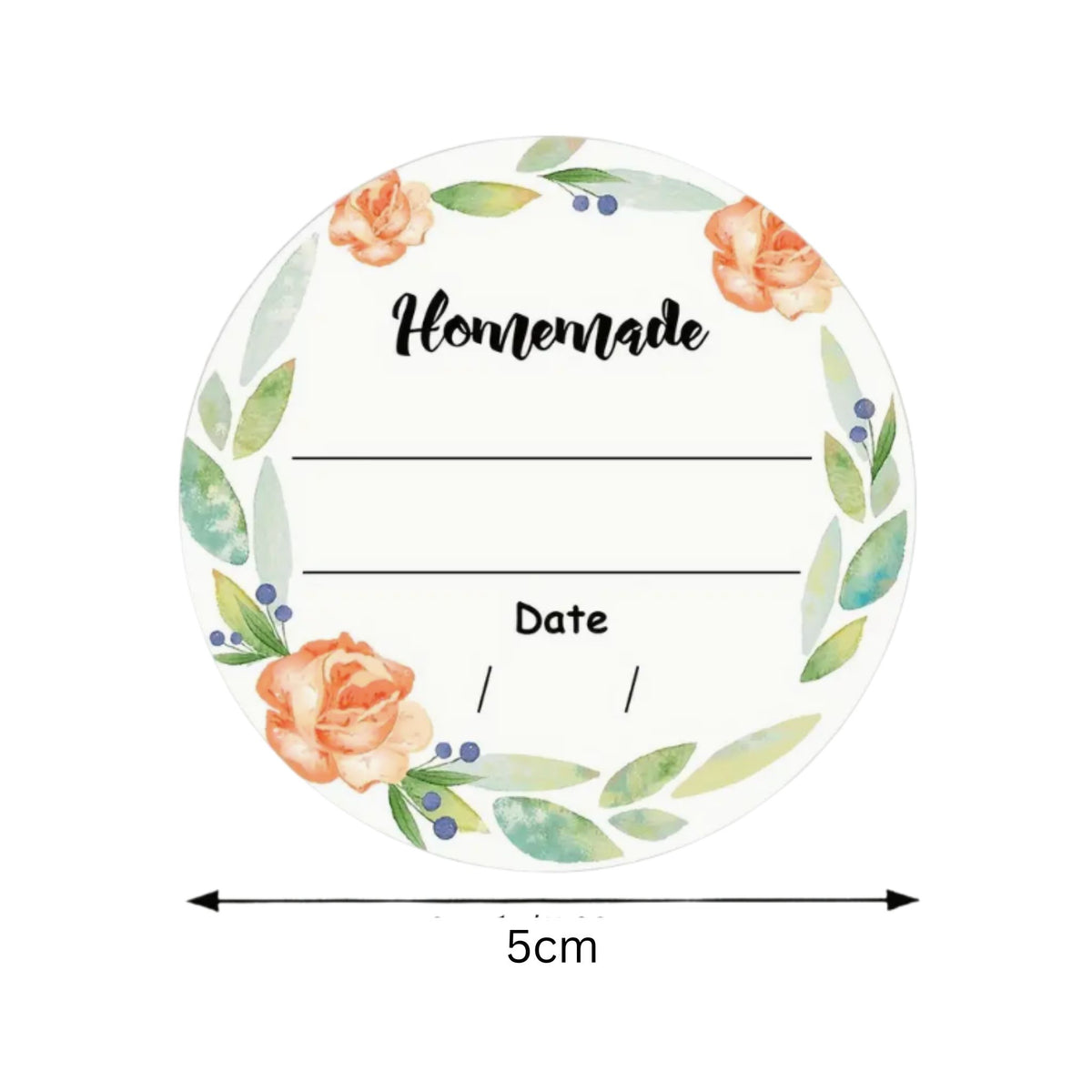Floral Homemade Sticker Labels - 30 Pieces