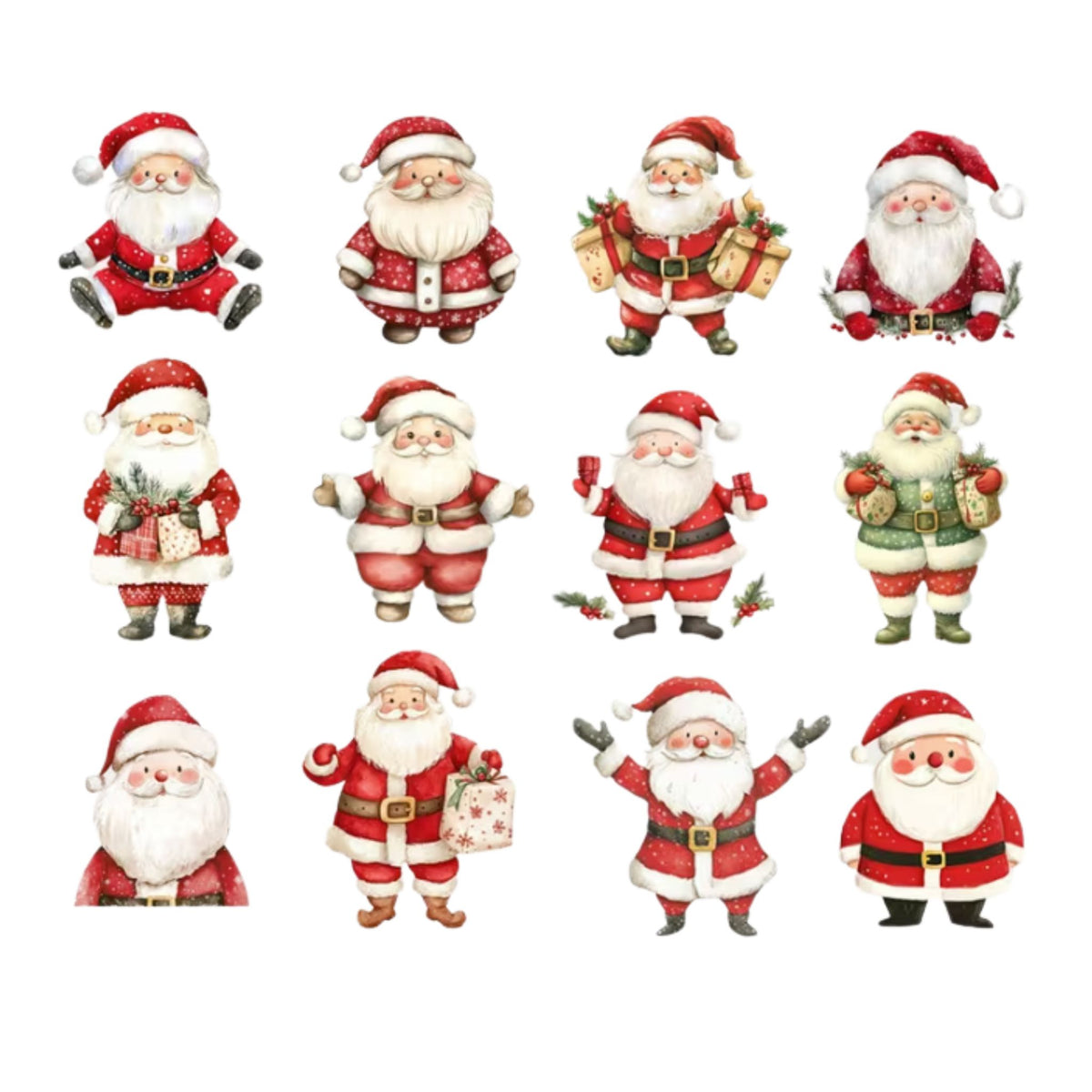 Santa Christmas Stickers - 100 Pieces