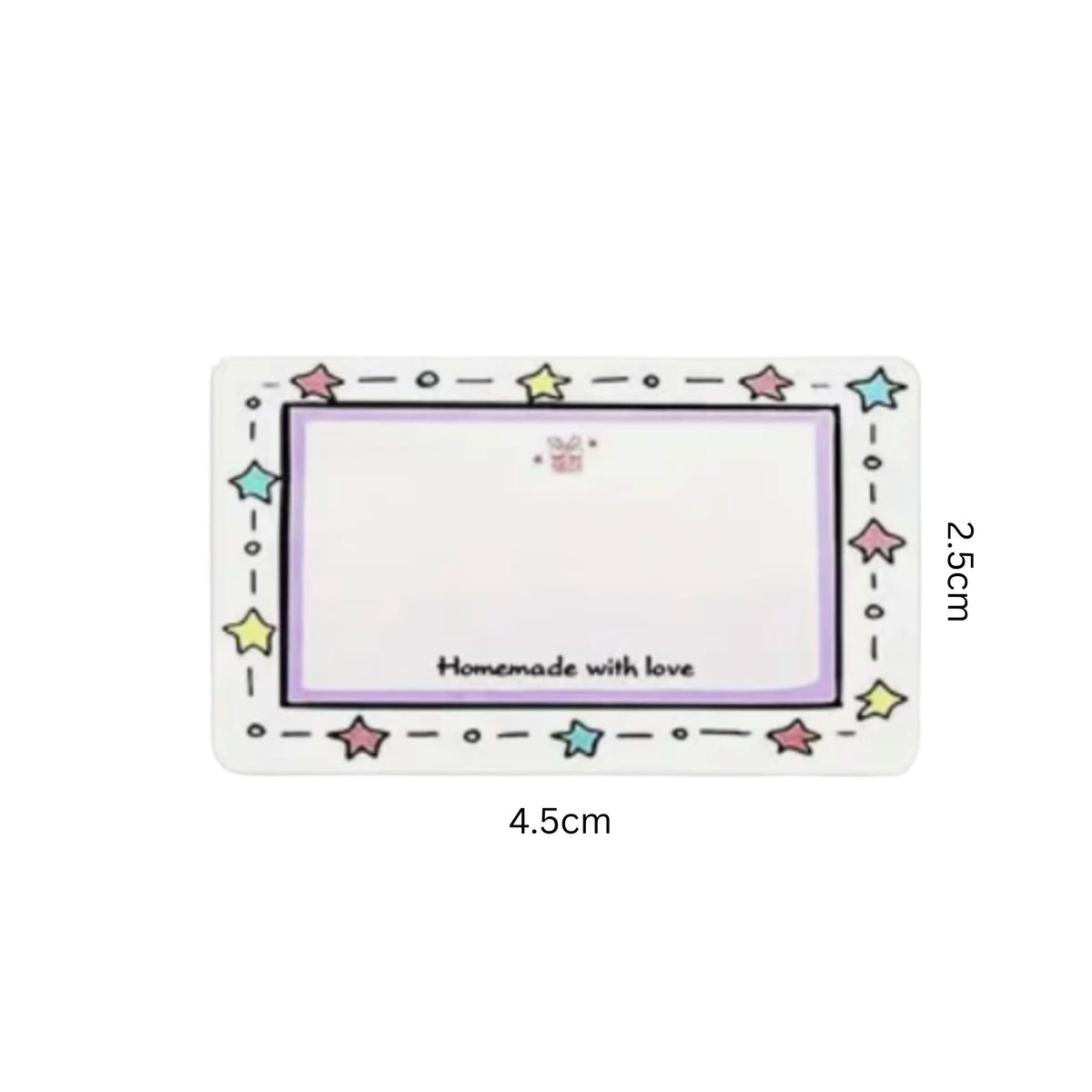 Small Homemade Sticker Label - 50 Pieces